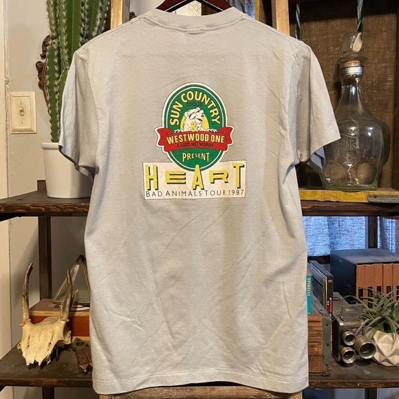 Vintage 1987 Heart Bad Animals Two Sided Single Stitch Tour T-shirt Size Large - Picture 7 of 8